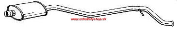 Peugeot 406 5/99-4/04 stred výfuku 1,8i /85kw,Kombi