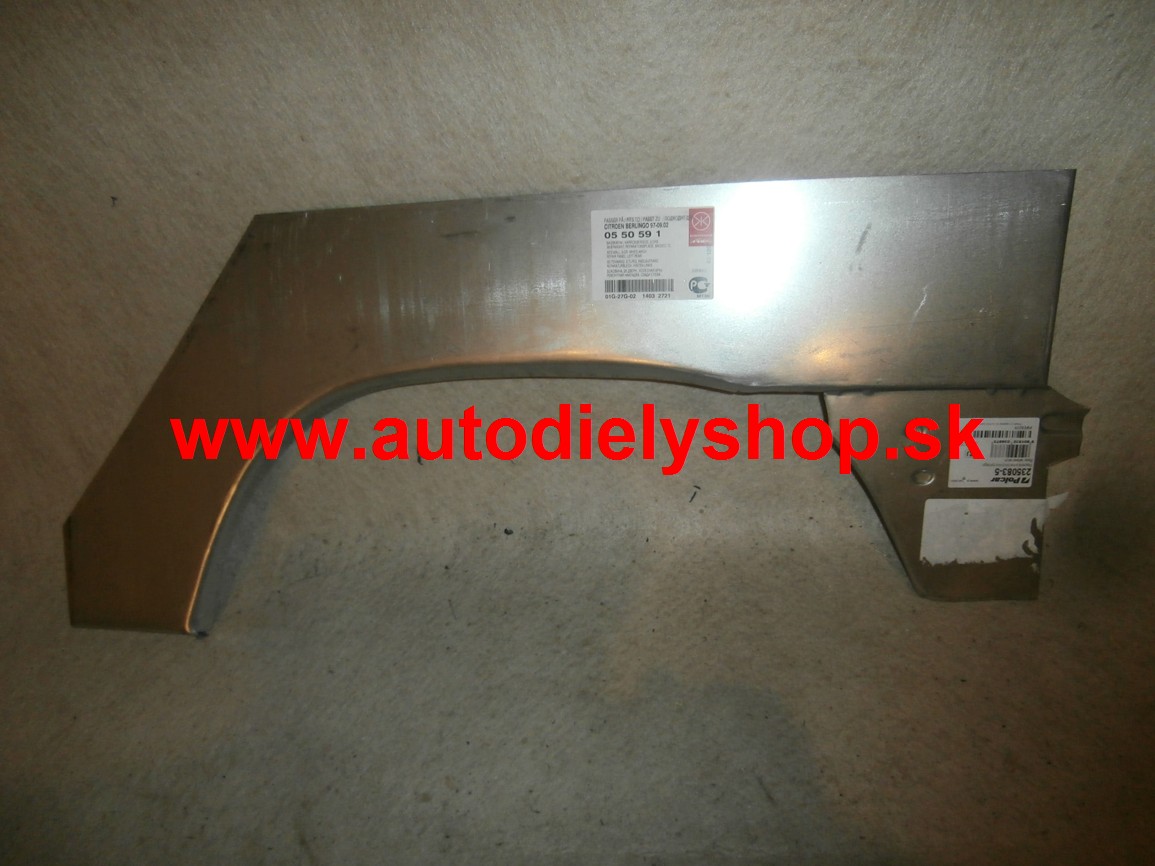 Peugeot Partner 96-12/02 zadný lem Lavý