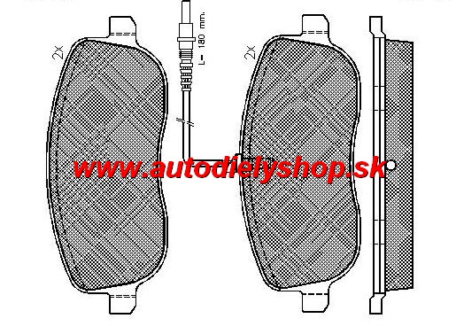 Citroen C8 6/02- predné platničky sada " DELPHI "