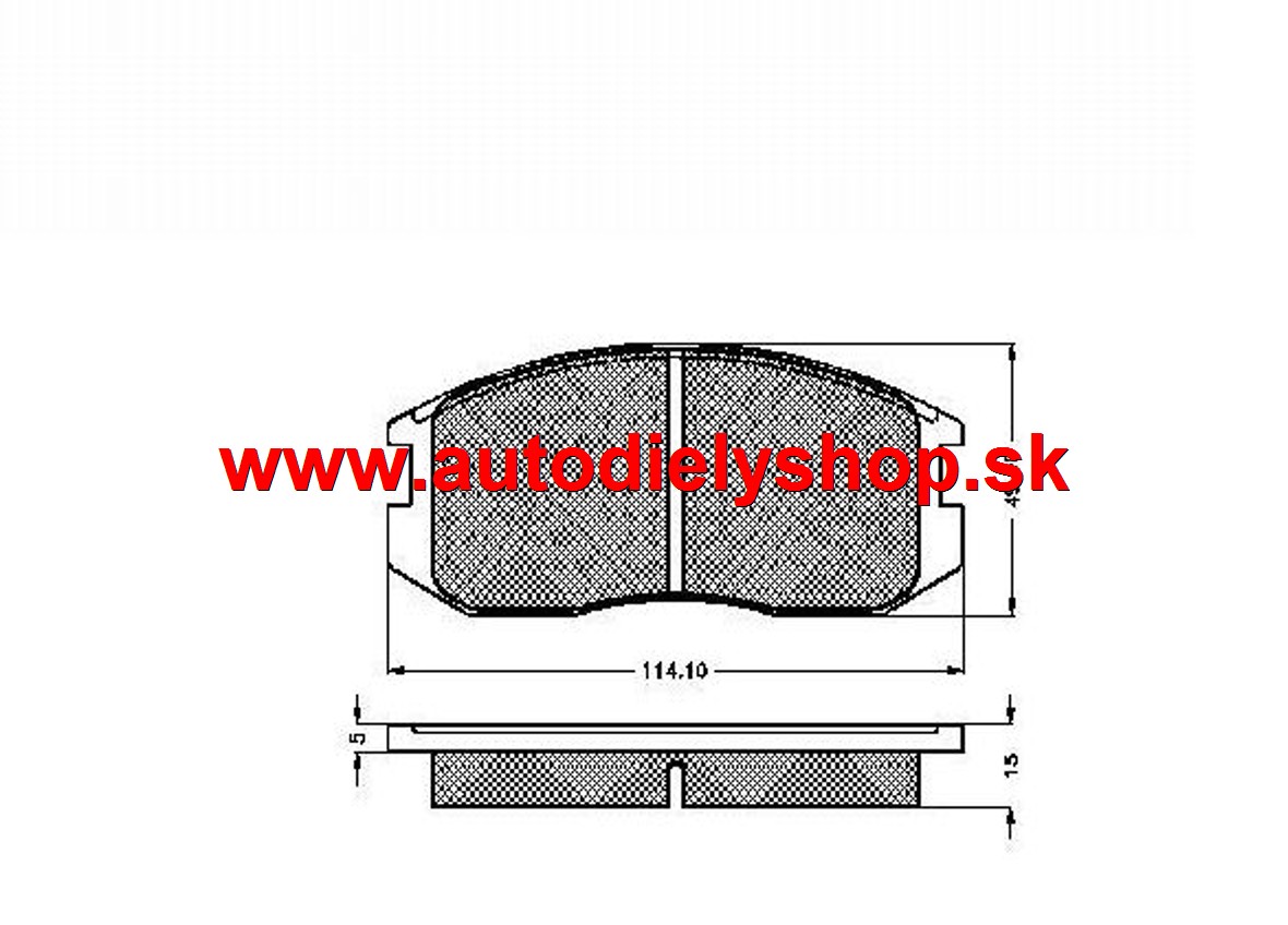 Mitsubishi LANCER 9/92-2/96 predné platničky sada