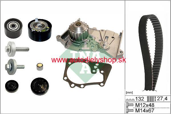 Renault MÉGANE II 11/02-12/05 komplet rozvody Sada 1,6  16V- 81-83kw