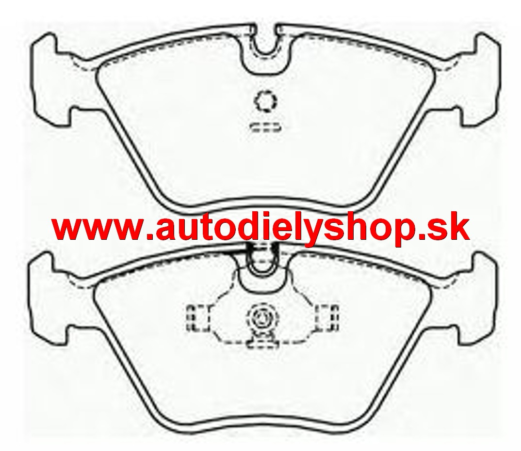  BMW 5 E34 2/88-11/95 predné brzdové platničky Sada 