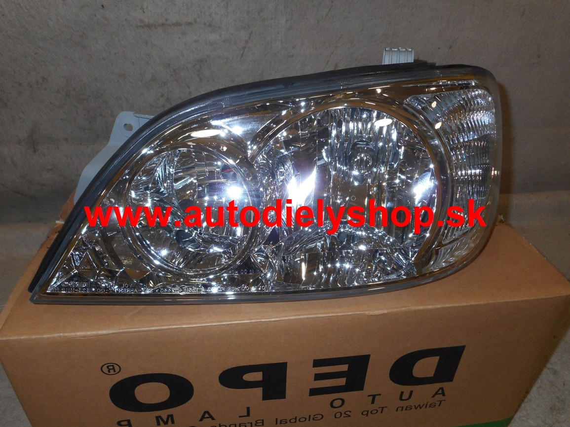  Kia CARNIVAL 10/01-6/06 predné svetlo H7+H7ľavé