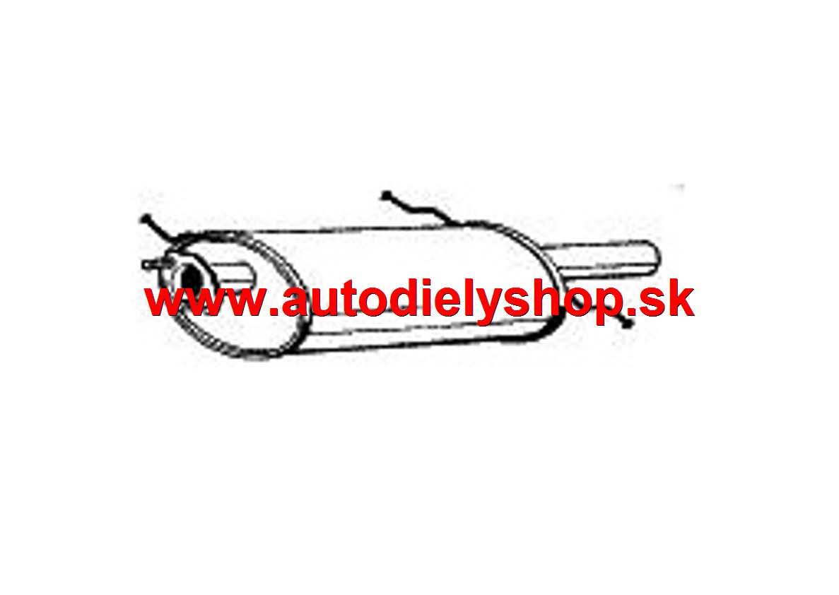 Mazda 626 5/97-10/02  Zadný tlmič výfuku pre 2,0/85kW 