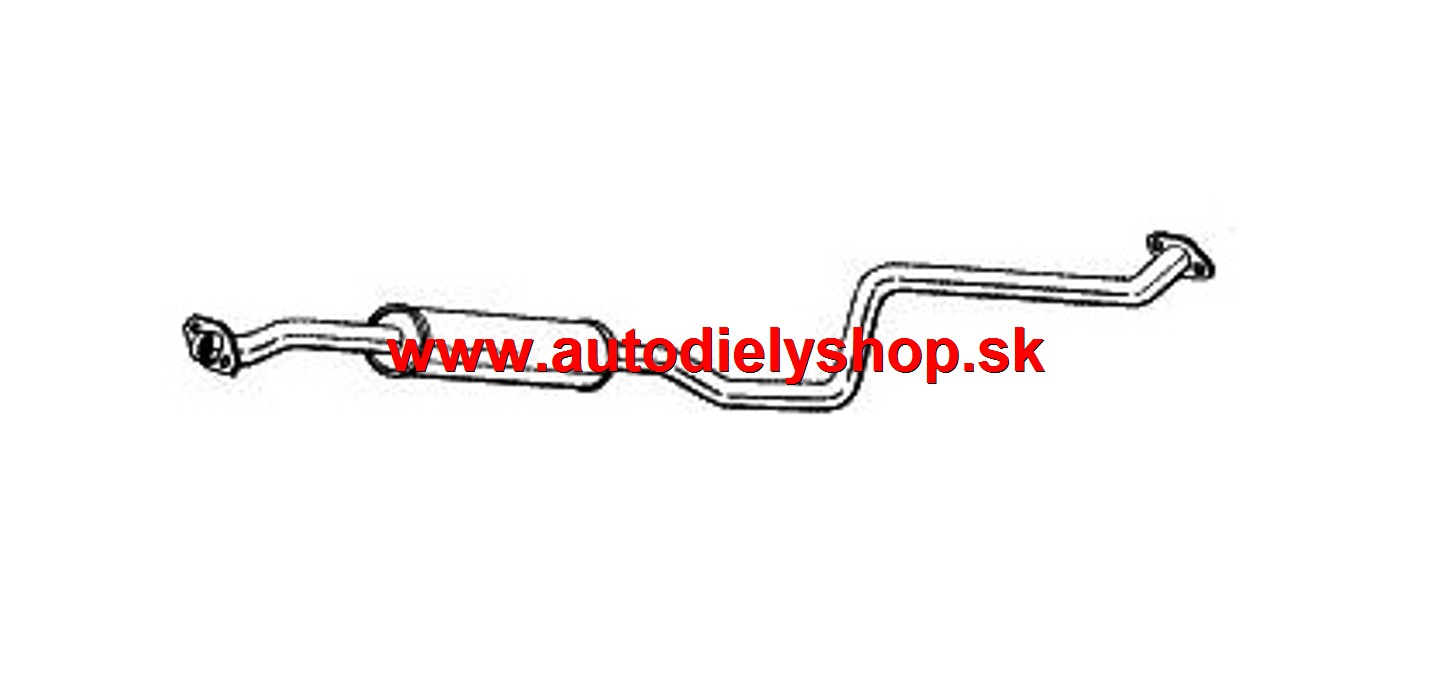 Mazda 323 SED,HB 323F 9/98-1/01 Stredný tlmič výfuku pre 1.5 16V/65kW