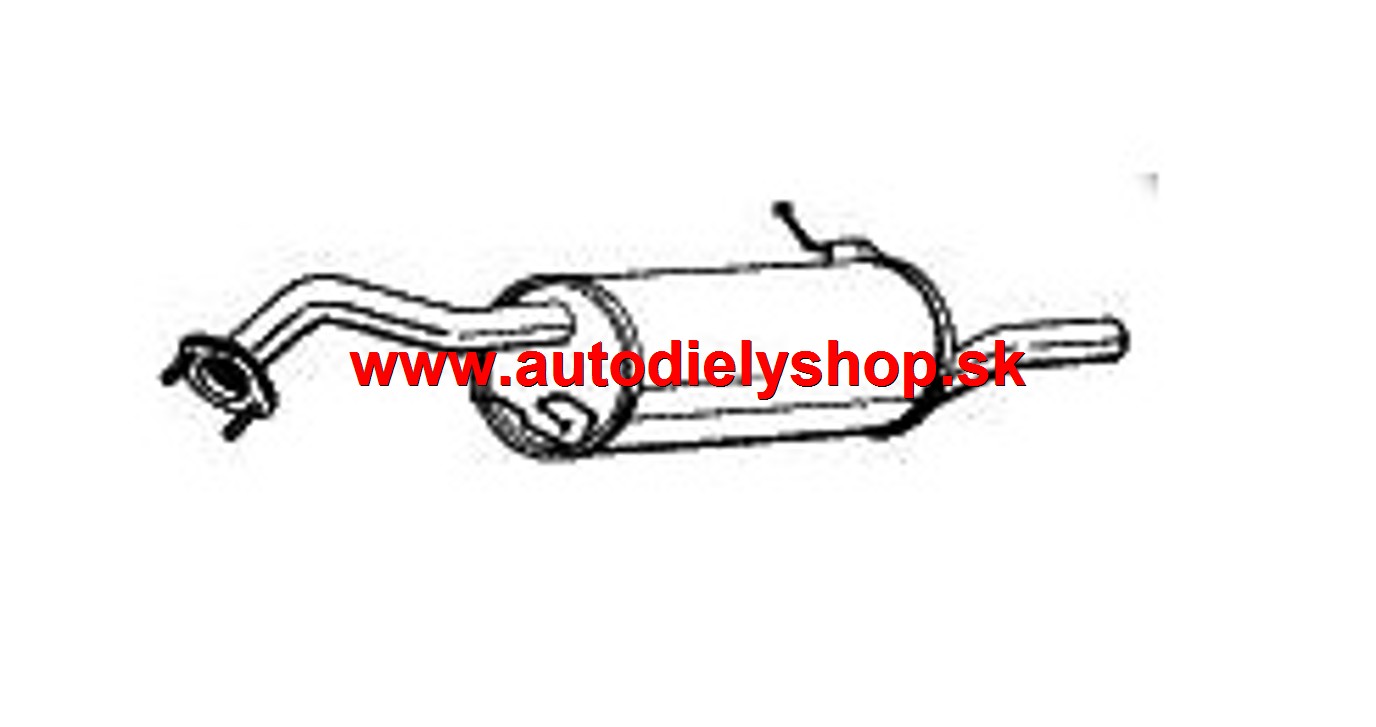 Mazda 323 SED,HB 323F 9/98-1/01 Zadný tlmič výfuku pre 1.5 16V/65kW