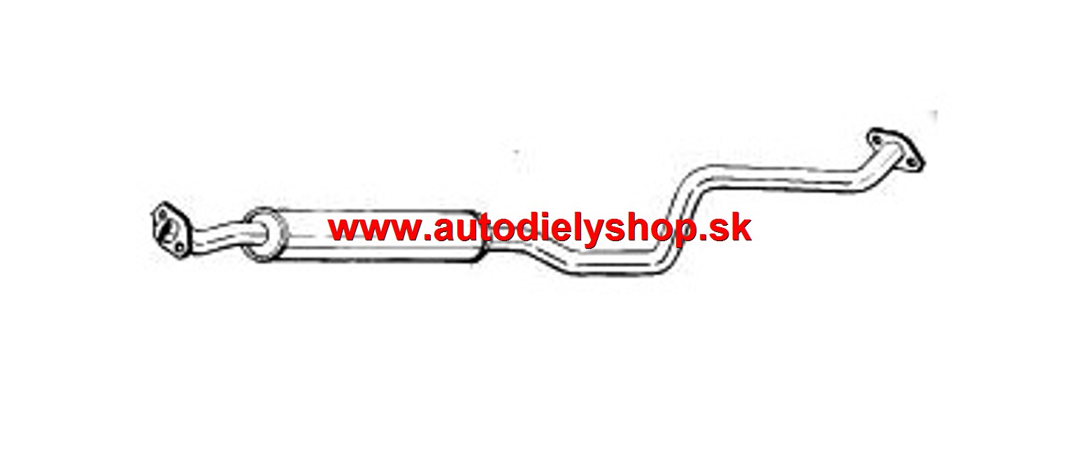 Mazda 323 SED,HB 323F 9/98-1/01 Stredný tlmič výfuku pre 1.5 16V/65kW 