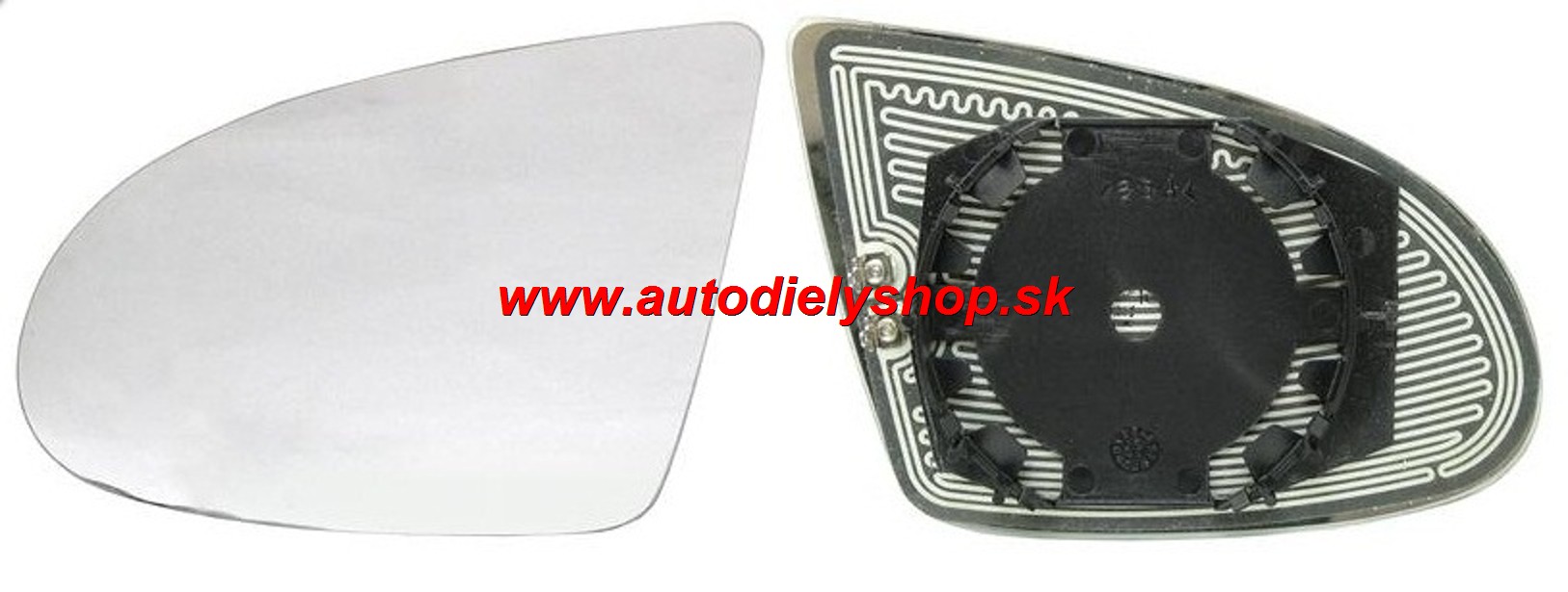 Audi A2 9/00- sklo zrkadla ľavé vyh.