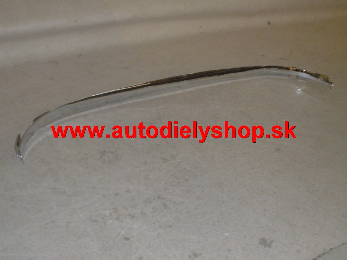 Peugeot 407 5/04- lišta krytu predná nárazníku,chromová 