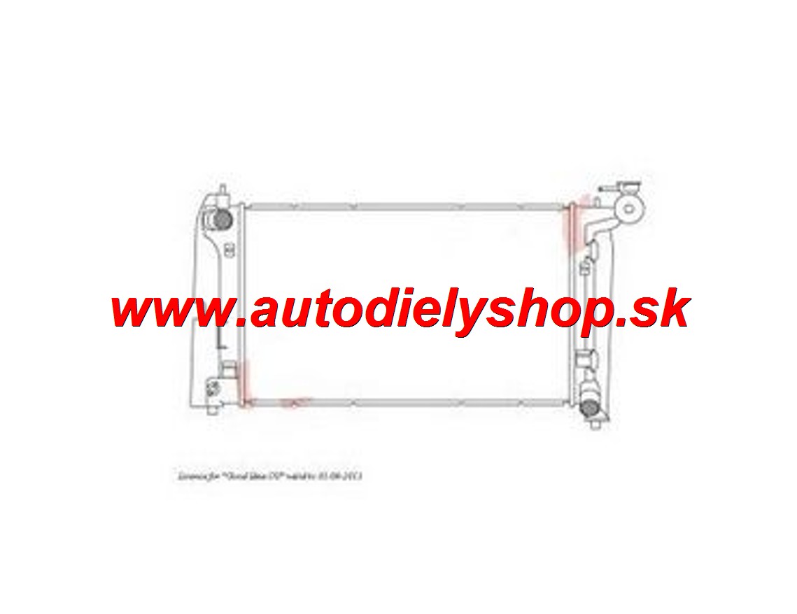 Toyota COROLLA 3/5dv 7/04-Chladič vodný 1.4VVTI-1.6-1.8VVTI