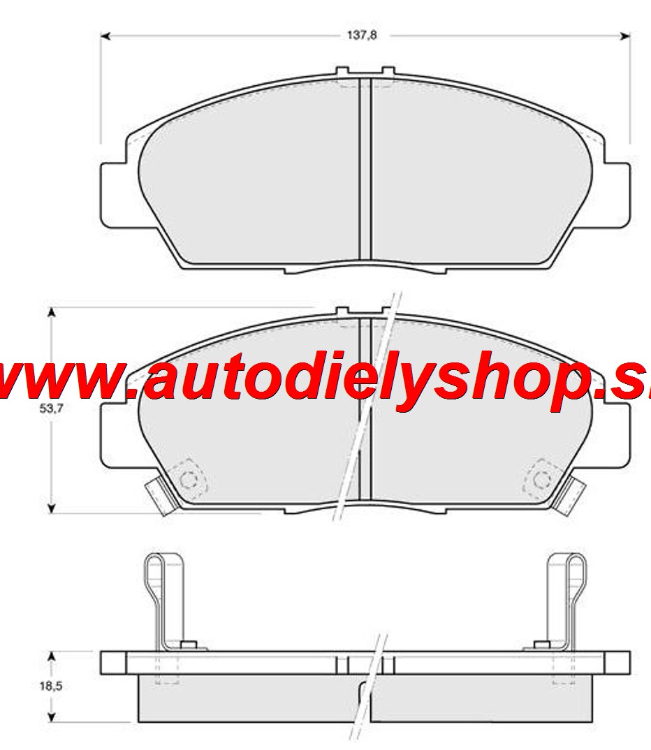 HONDA ACCORD 98-03-Predné platničky SADA /SAMKO/