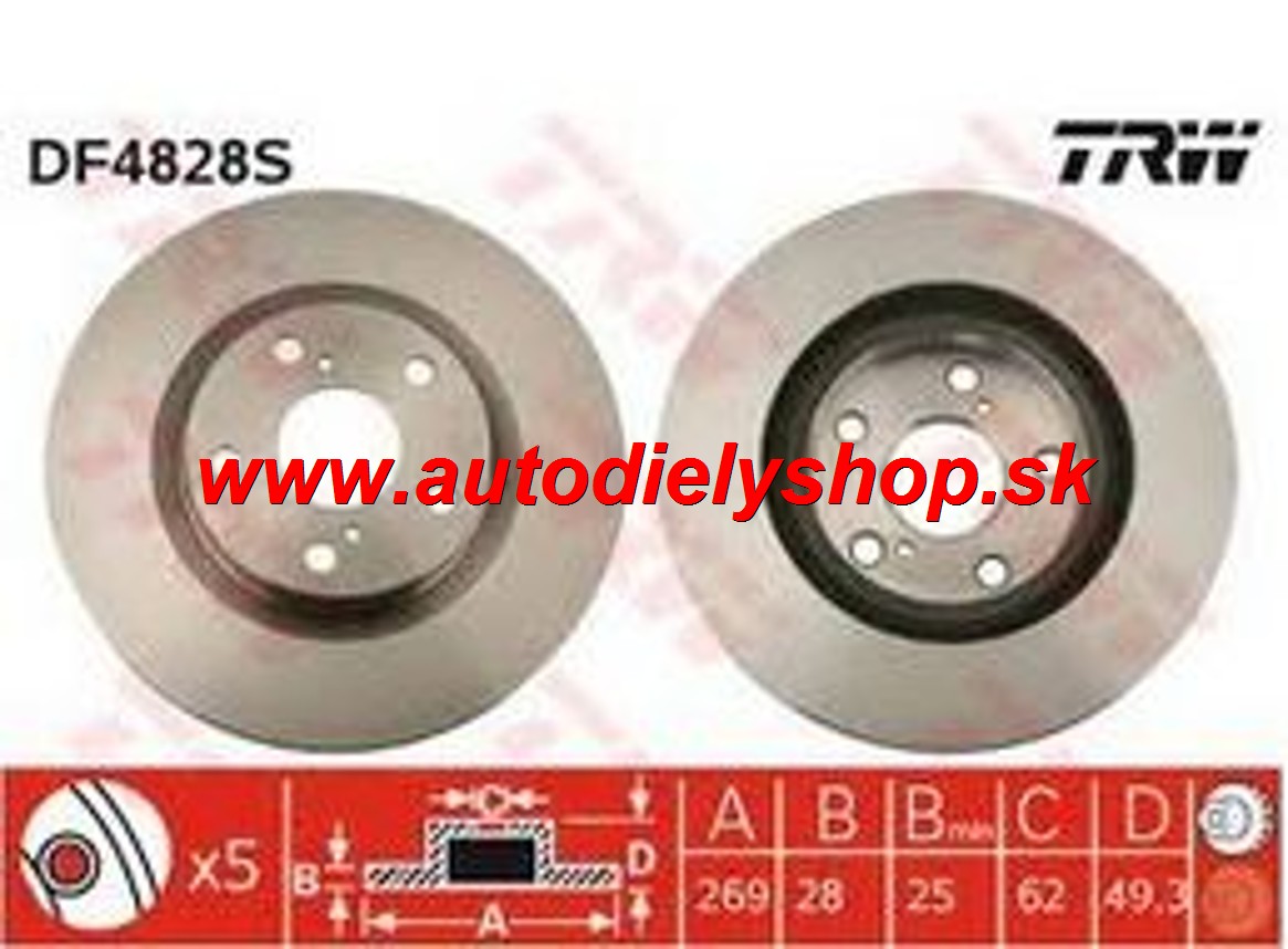 HONDA CIVIC 3/01-10/03- Predné kotúče L+P SADA /ZN. TWR