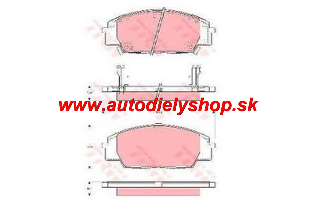 HONDA CIVIC 3/01-10/03- Predné platničky SADA /TRW/
