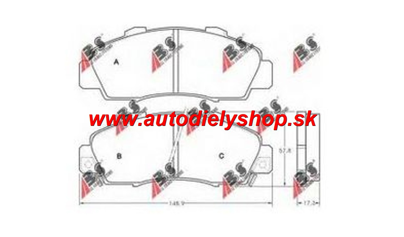 Honda CRV 96-3/02 predné platničky zn. A.B.S.
