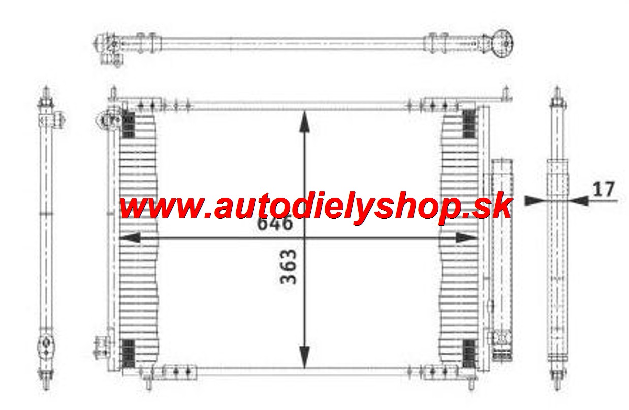 Honda CRV 3/02-9/06 Chladič klimatizácie 2,0I - 2,2CDTi/Manuál