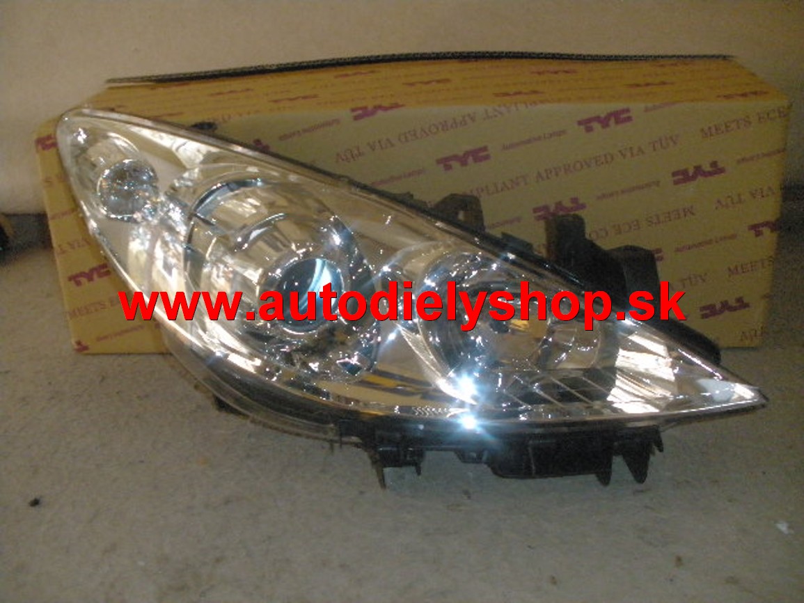  Peugeot 307 05-07 svetlo H1+H7 pravé s motorčekom 
