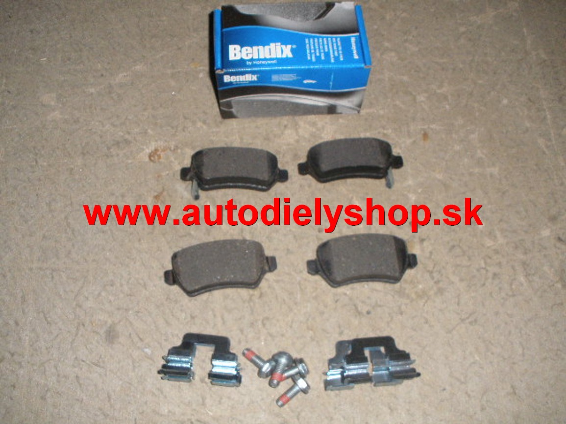  Opel ZAFIRA 1/99-9/05 zadné platničky na motor 1,6 16V / 74Kw  Sada / BENDIX /