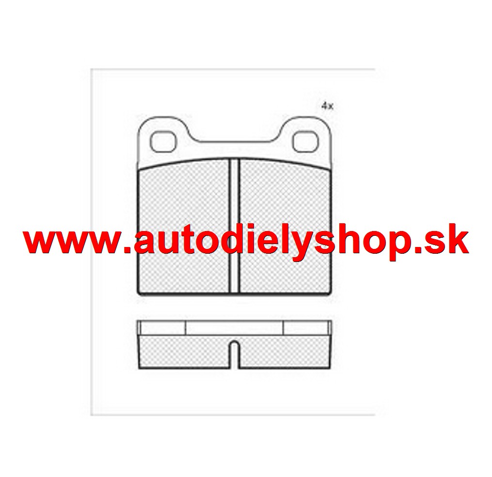 Volvo 850 1/91-97 zadné platničky sada (ZN A.B.S)