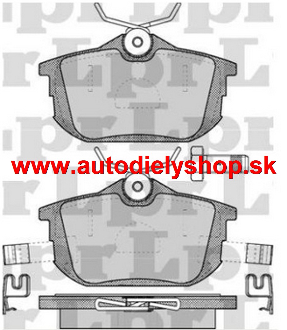  Volvo S40, V40 2/96-12/03 Zadné platničky (SAMKO)