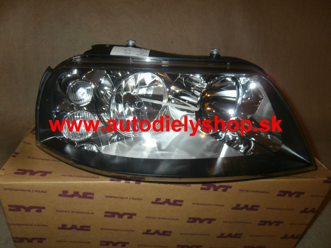 Seat Alhambra 8/00- predné svetlo H1+H7 pravé ,čierny rámik