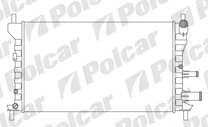  Ford Fiesta 10/99-3/02 chladič vody 1,8D /44KW Bez AC 