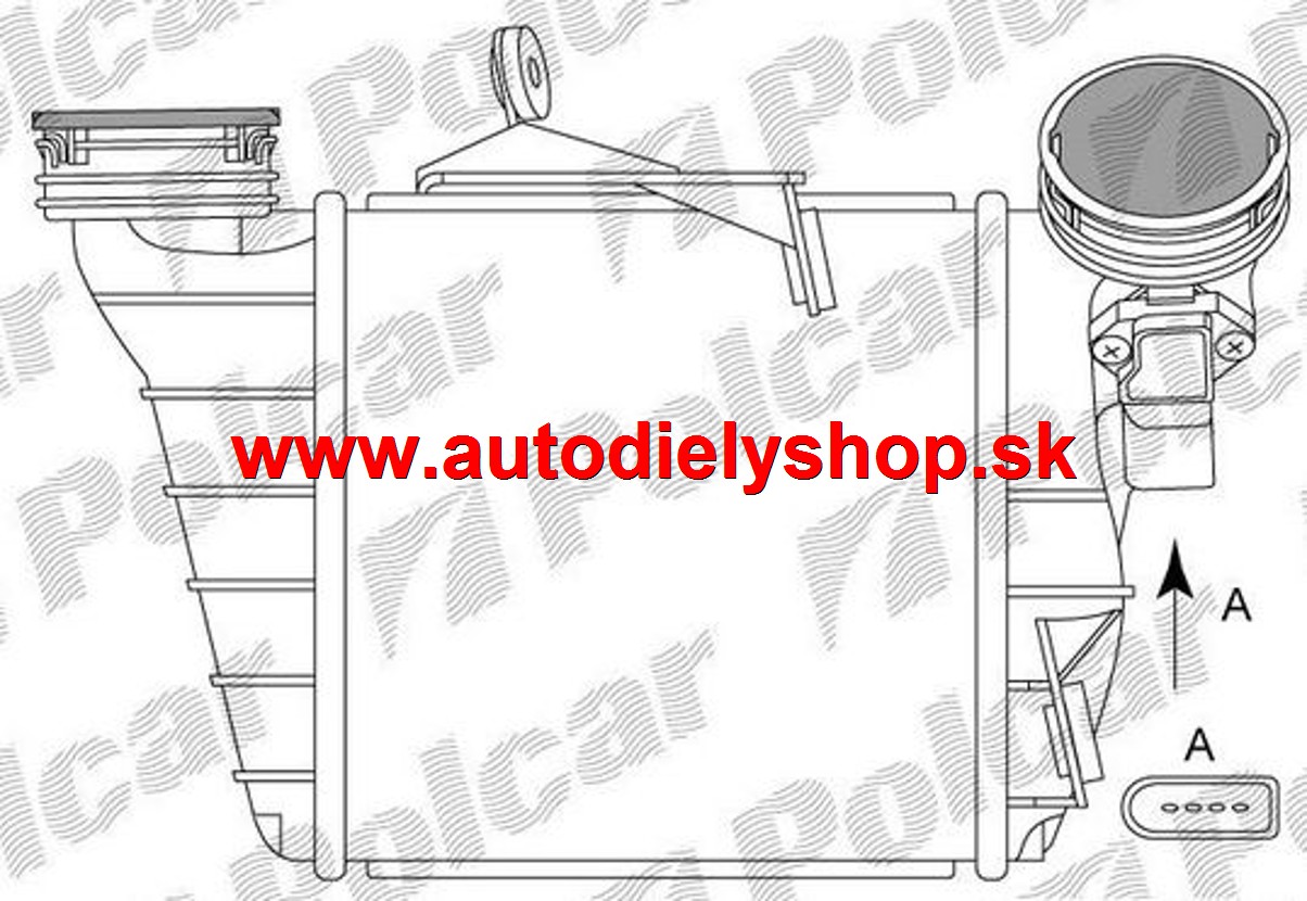 Škoda Fabia 9/99-7/04 chladič vzduchu 1,9 TDi /96kw