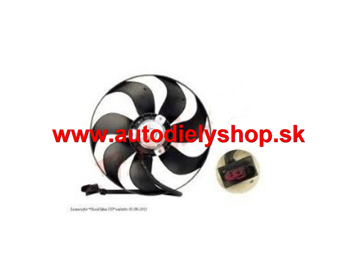 Škoda FABIA 8/04-12/06 Ventilátor chladičov 345mm 250/65W