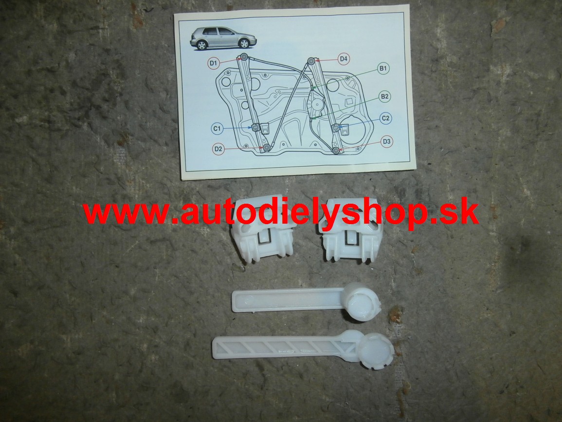 VW BORA 9/98- opravná sada el.mechanizmu predná Lavá