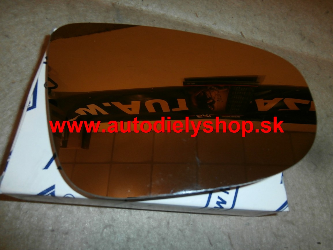 VW GOLF VI 10/08- sklo zrkadla Pravé,vyhrievané