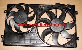 VW Polo 1/02-5/05 ventilátor chladičov 1,2i-1,4i / 345/280mm