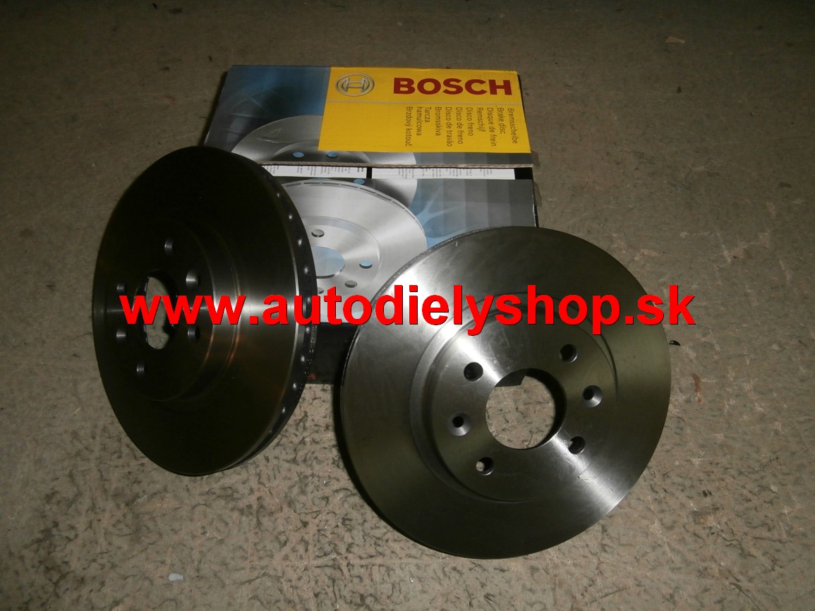 Predné brzdové kotúče 258mm,vetrané 
