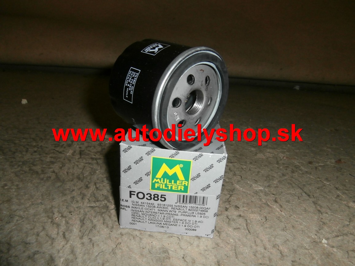 Renault MÉGANE II 11/02-12/05  olejový filter na diesel 1,9DCi /1,5DCi /2,0 16V.