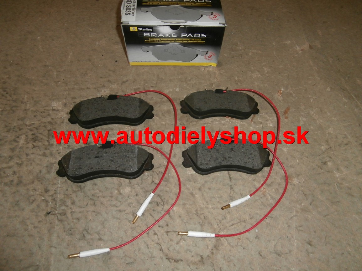 Peugeot PARTNER 10/96-02 predné platničky Sada  