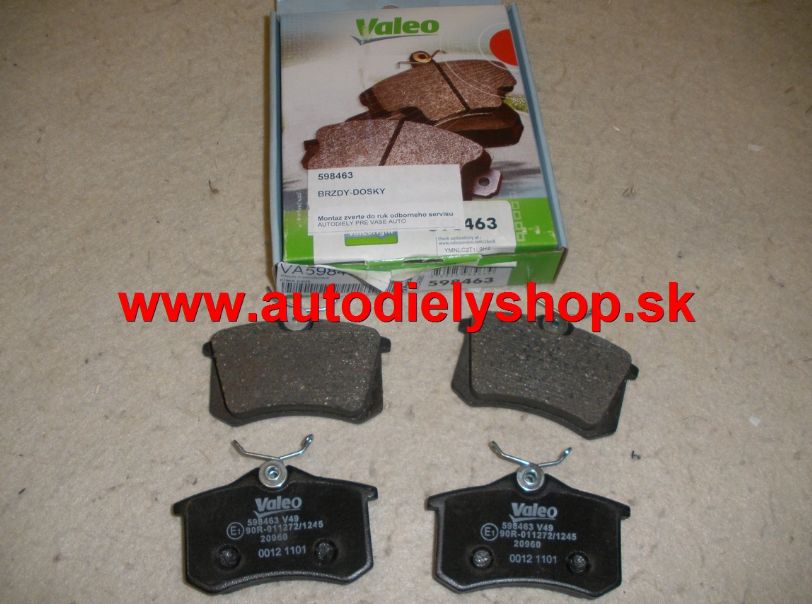 VW POLO 06/09- Zadné brzdové platničky SADA /VALEO/