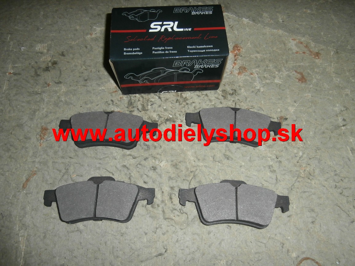 Citroen C5 10/04-1/08 Zadné brzdové platničky /SRL/