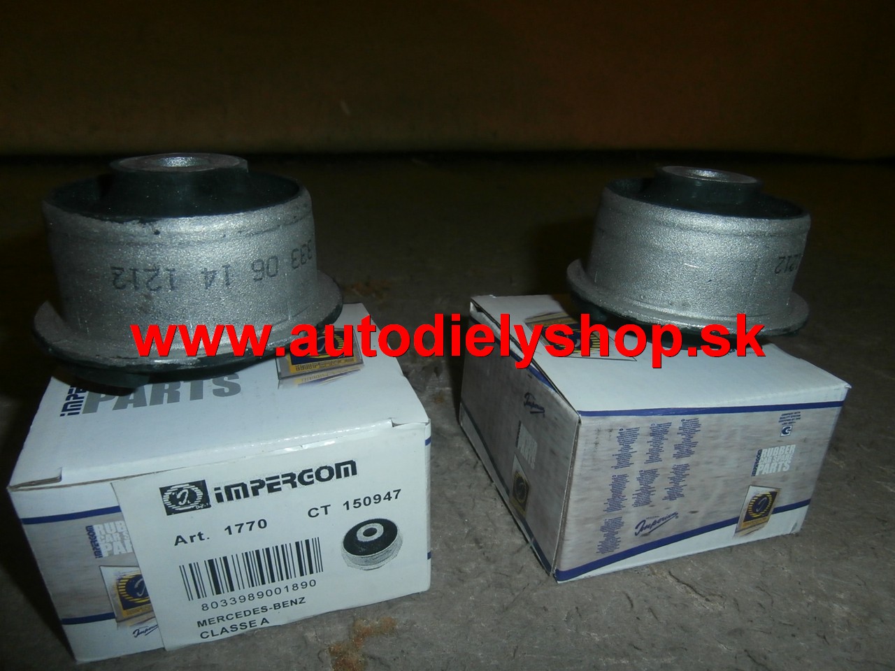 MERCEDES BENZ A W168 10/97-8/04-  silembloky predného ramena predné sada 