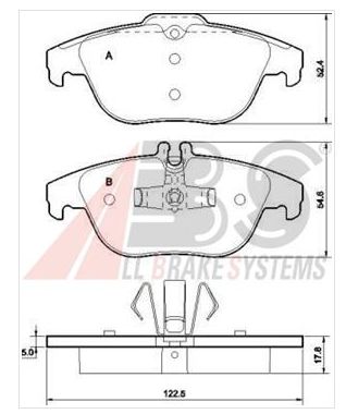  Mercedes W204 "C" 1/2007- Zadné platničky sada pre auto s ABS