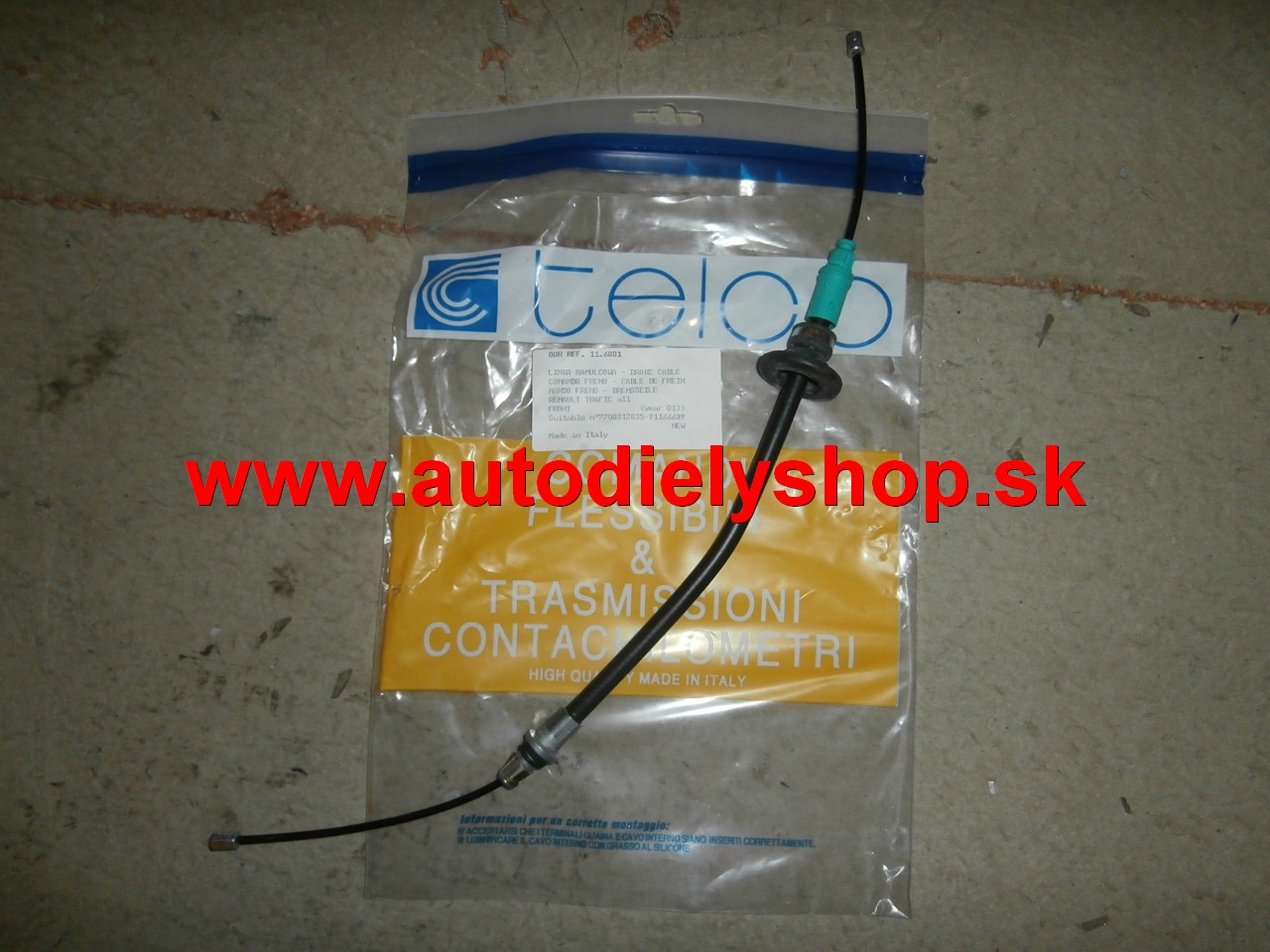  Renault TRAFIC 9/01-06  Lanko ručnej  brzdy 502mm