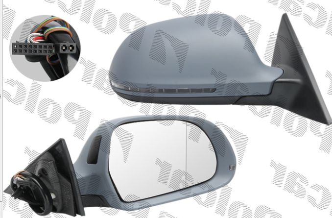 Audi A5 6/2007-2011 spätné zrkadlo Pravé  sklopné do r.v.09
