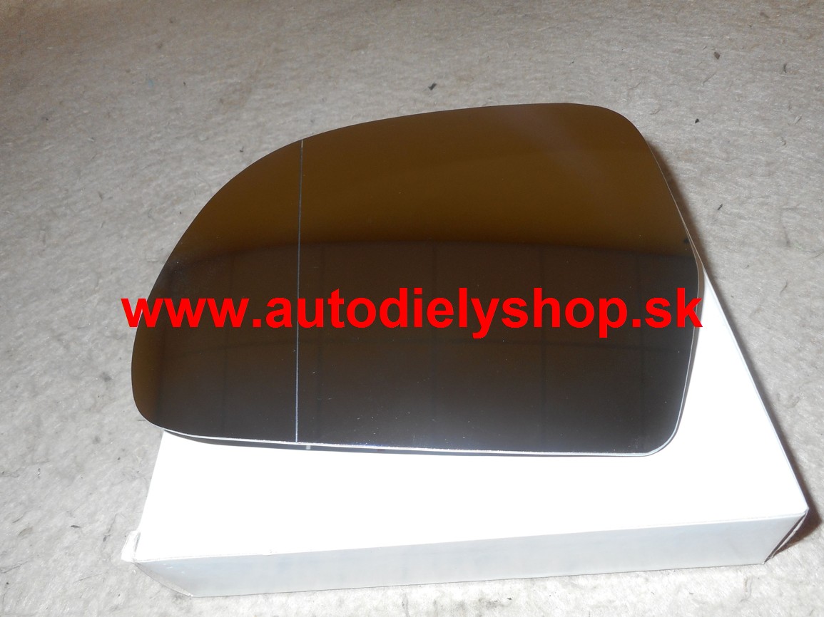 Audi A4 11/2007-2012  sklo zrkadla s plastovým držiakom vyhrievané asferické ľav
