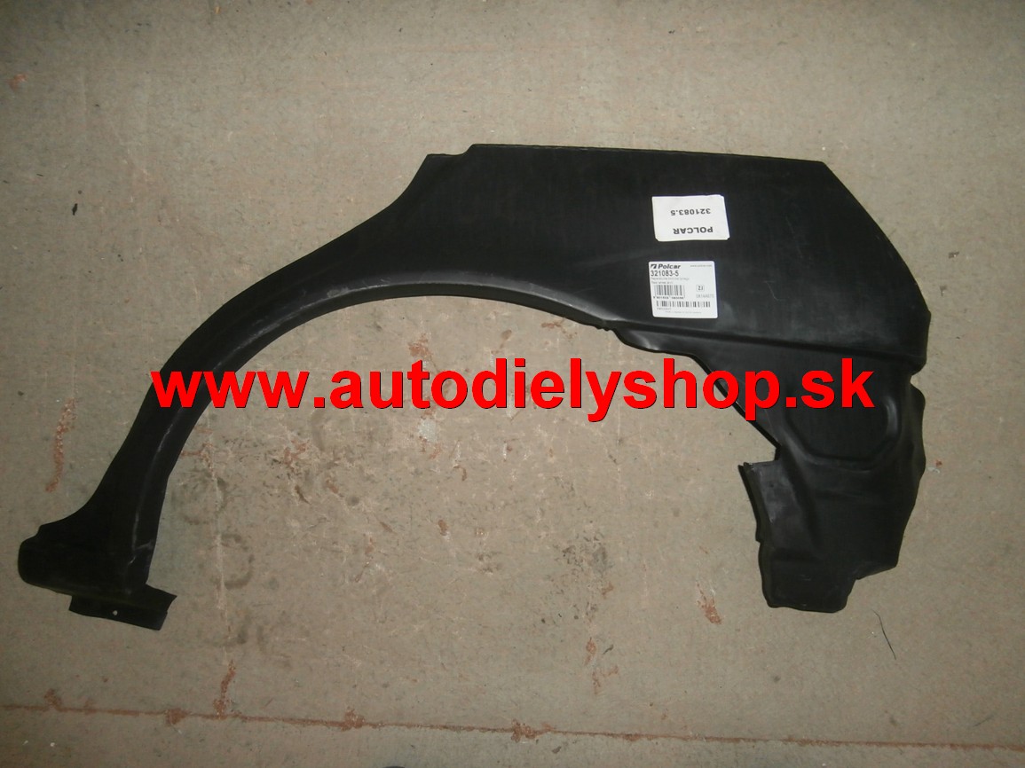 Mazda 121 1/96-2/00  lem zadného blatníku Lavý,5dv