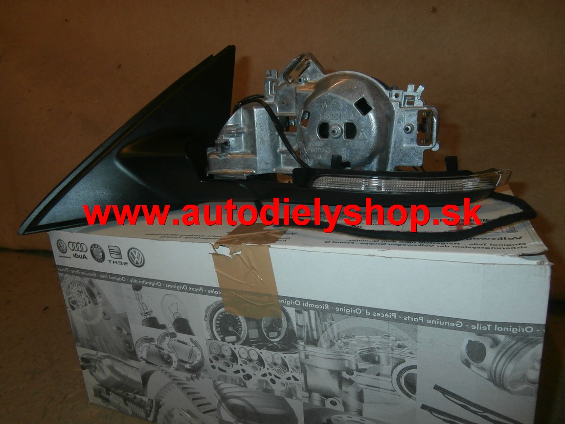 Škoda SUPERB II 3/2008-  spätne zrkadlo elektricke ľavé,vyhrievané ORIGINAL