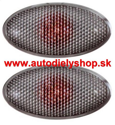 Citroen C3 02-11/05 bočné smerovky biele matné Sada L+P
