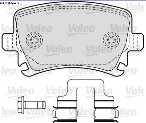 VW GOLF V Plus 01/05- zadné platničky Sada / VALEO / 105mm