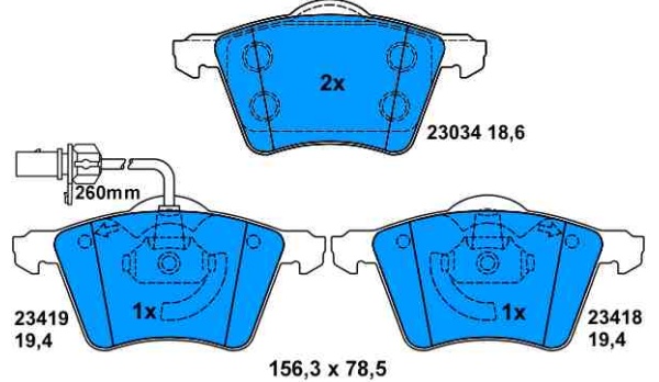 VW Sharan 6/95-4/00 predné platničky Sada / SRL /