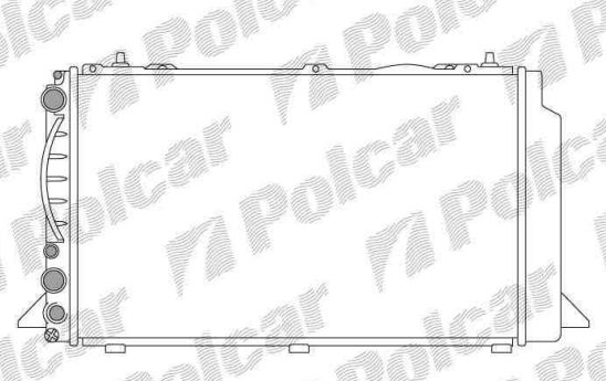 Audi 80 10/91-11/94 chladič vody 1,6i-2,0i-1,9TDi s AC