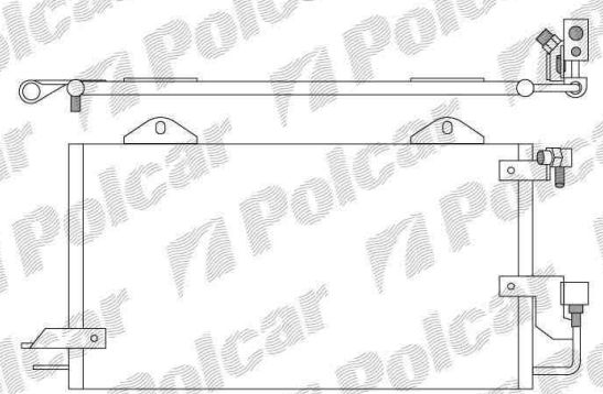 Audi 80 10/91-11/94 chladič klimi 1,9TDI