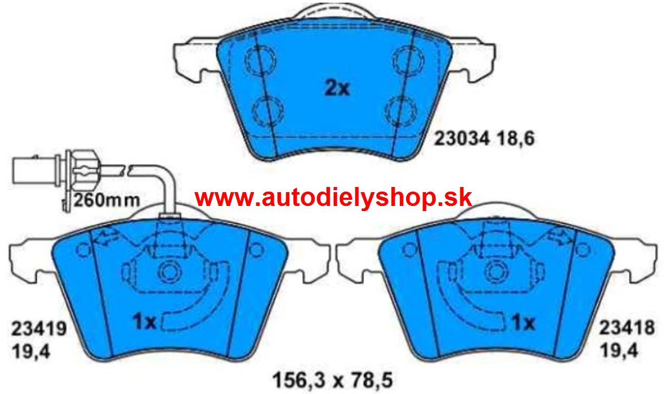 Seat ALHAMBRA 8/00- predné platničky Sada / SRL / 15 disk
