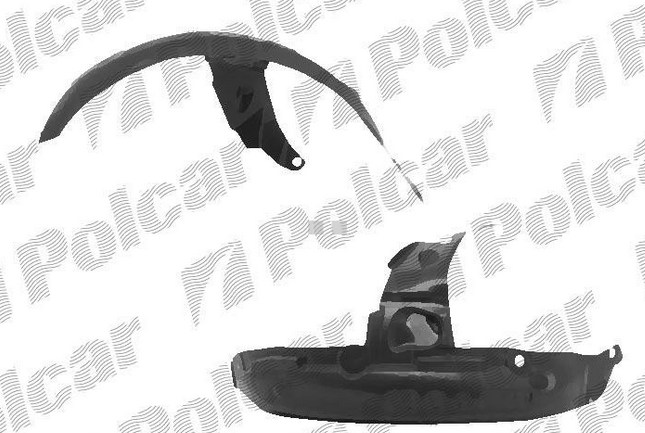 Renault Clio 9/98-6/01 predný podblatník Lavý /zadná časť/