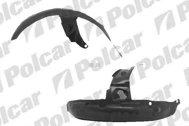 Renault Clio 9/98-6/01 predný podblatnik Pravý /zadná čast/